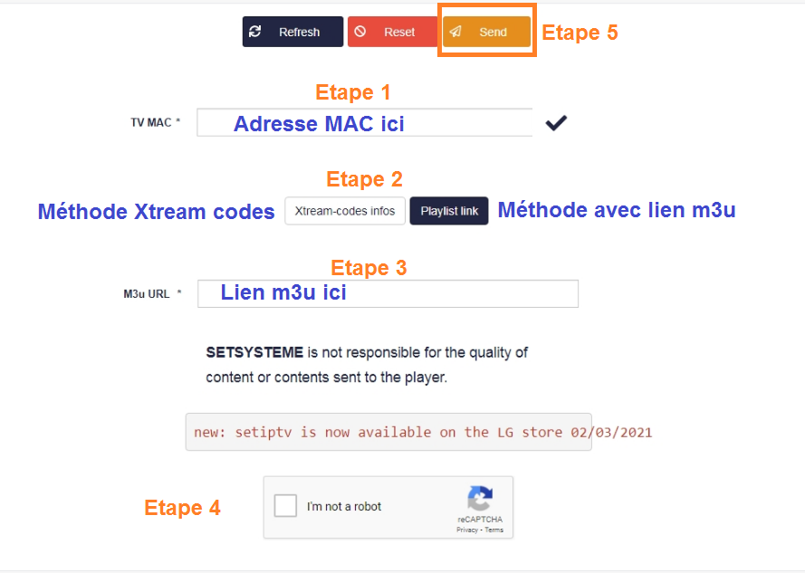 SET IPTV configuration steps