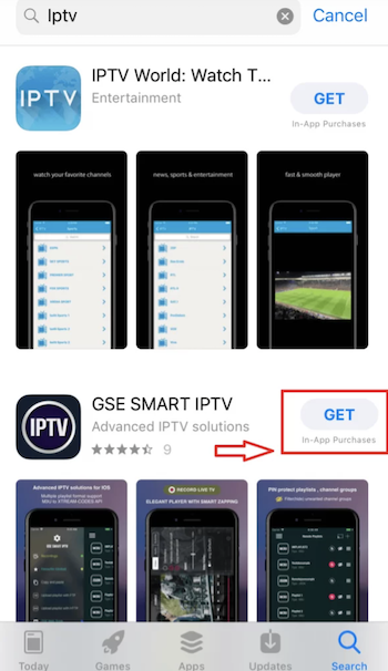 IPTV on iPhone