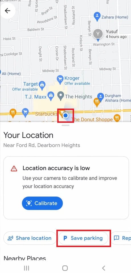 Tap on Save parking under Your location | How to Save Your Parking Location on Google Maps