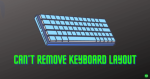 Cant Remove Keyboard Layout in Windows 11