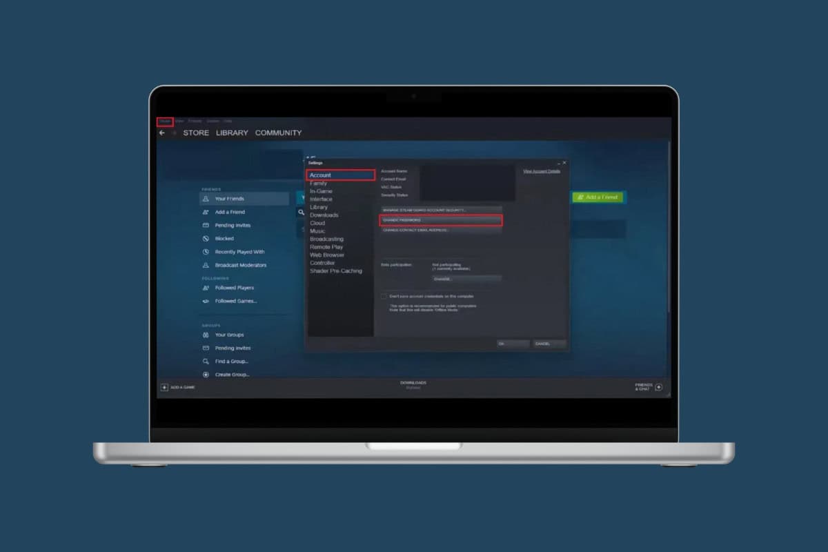 How to Change Steam Password