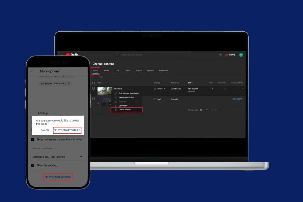 How to Delete Video from YouTube Studio
