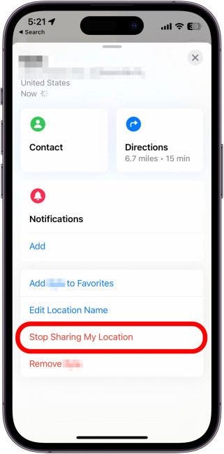 Stop Sharing My Location
