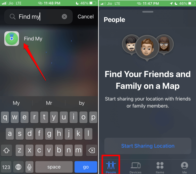 stop sharing location on iPhone