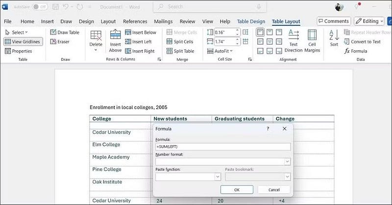 Easily organize your information using tables in Microsoft Word - 1OIzbW7SR TS3l5 UBzsGkw DzTechs | Explanations