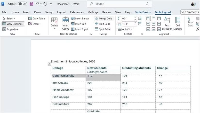 Easily organize your information using tables in Microsoft Word - 1c4vpFwaXfTQIio9xyzhU4Q DzTechs | Explanations