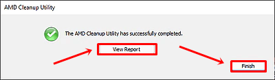 AMD cleanup has successfully completed