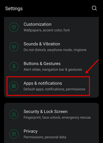 Apps and notifications