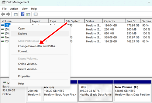 Change Drive Letter and Paths