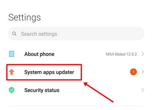 System apps updater