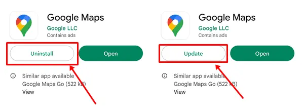 Uninstall google maps