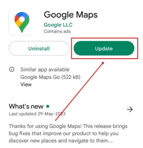 Update Google Maps