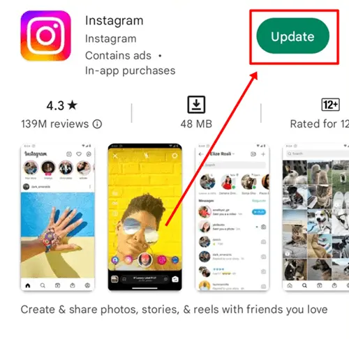 Update instagram