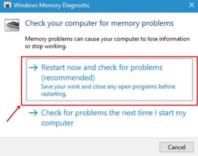 Windows Memory Diagnostic 1