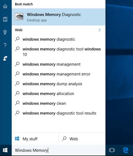 Windows Memory Diagnostic