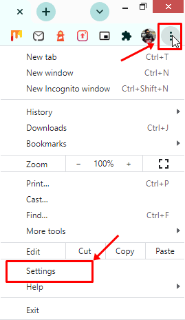 chrome settings in PC