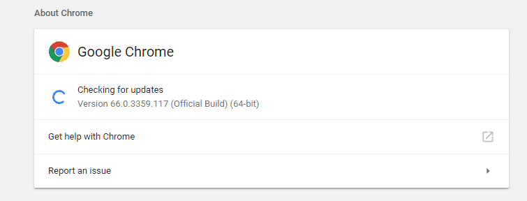Chrome is checking for updates