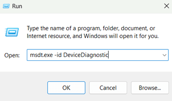 msdt.exe -id DeviceDiagnostic