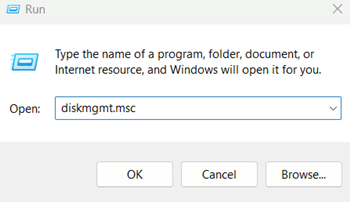 open diskmgmt.msc