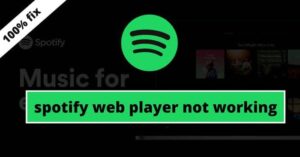 spotify web player not working