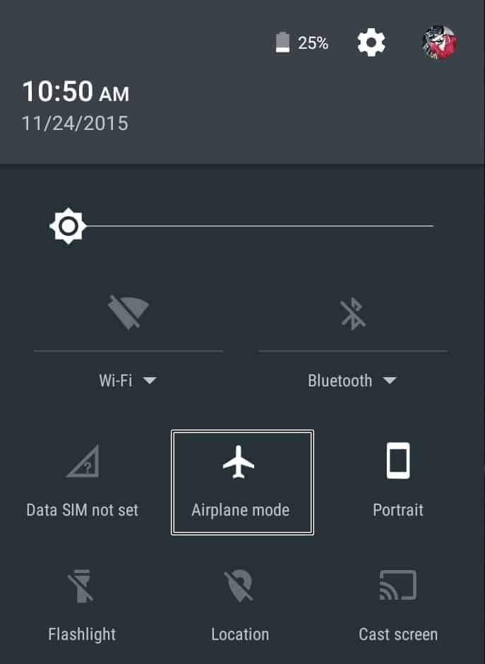 Use Airplane Mode