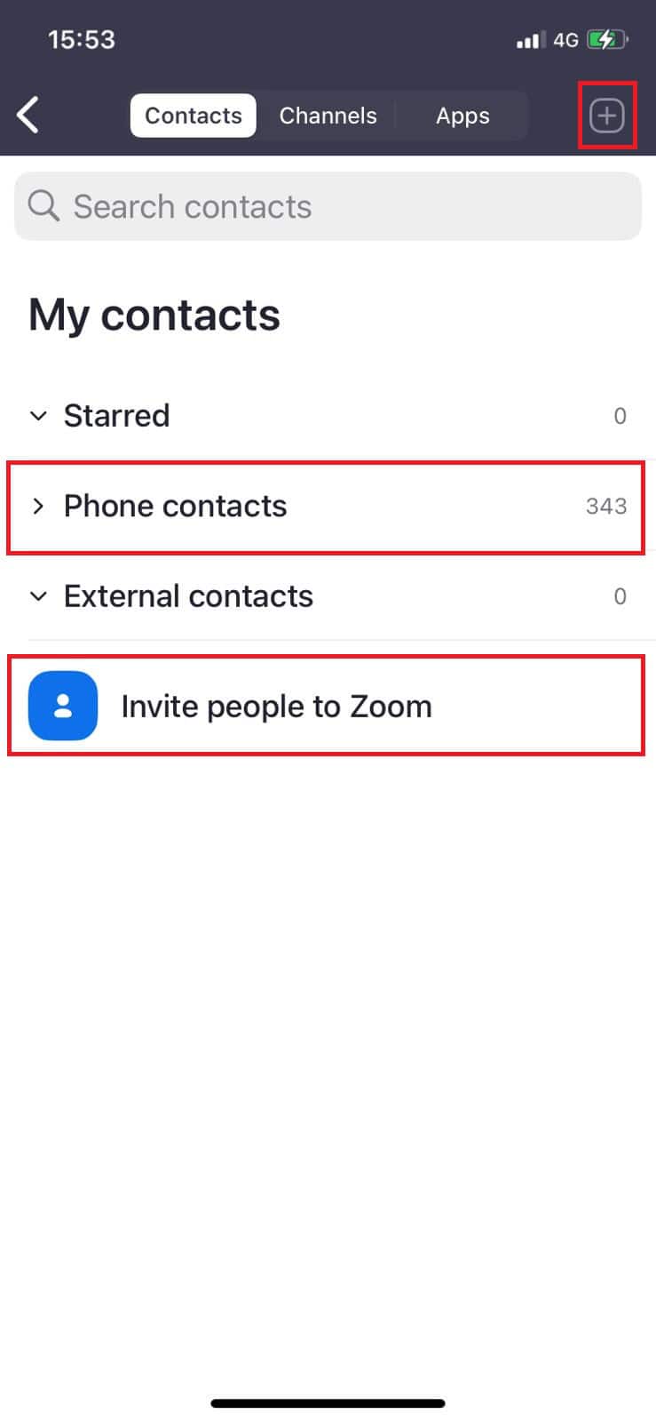 Select Invite people Zoom | How to Add Contacts on Zoom