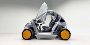 3D printed micro metal car robo EV pix moving team designboom ban