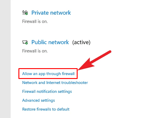 Allow an app through Firewall