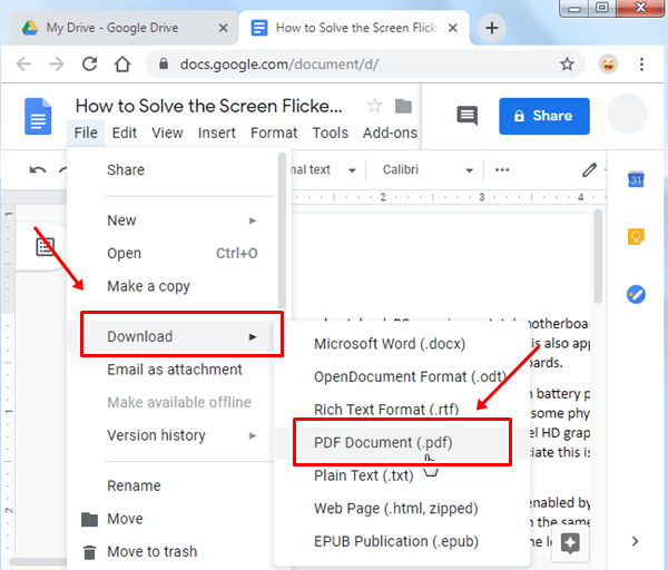 Convert Using Google Drive