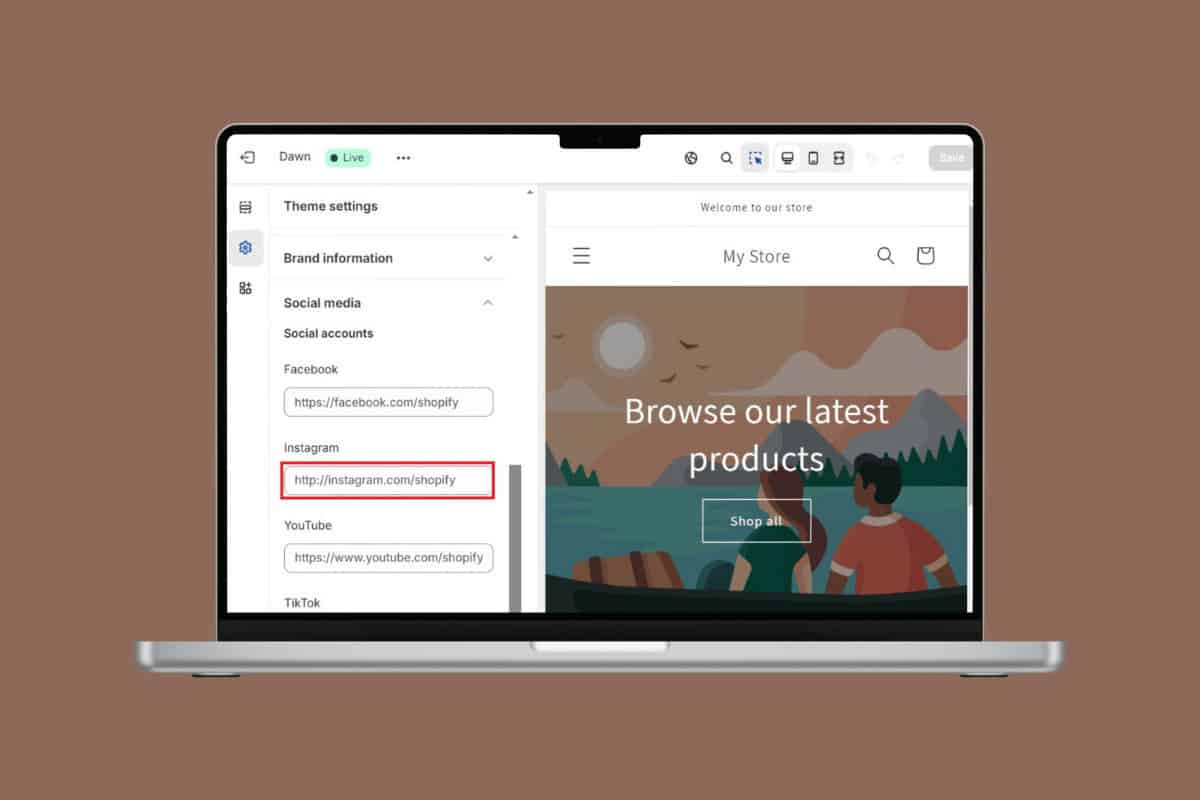 How to Add Instagram Link to Shopify