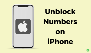 Unblock Numbers on iPhone 1