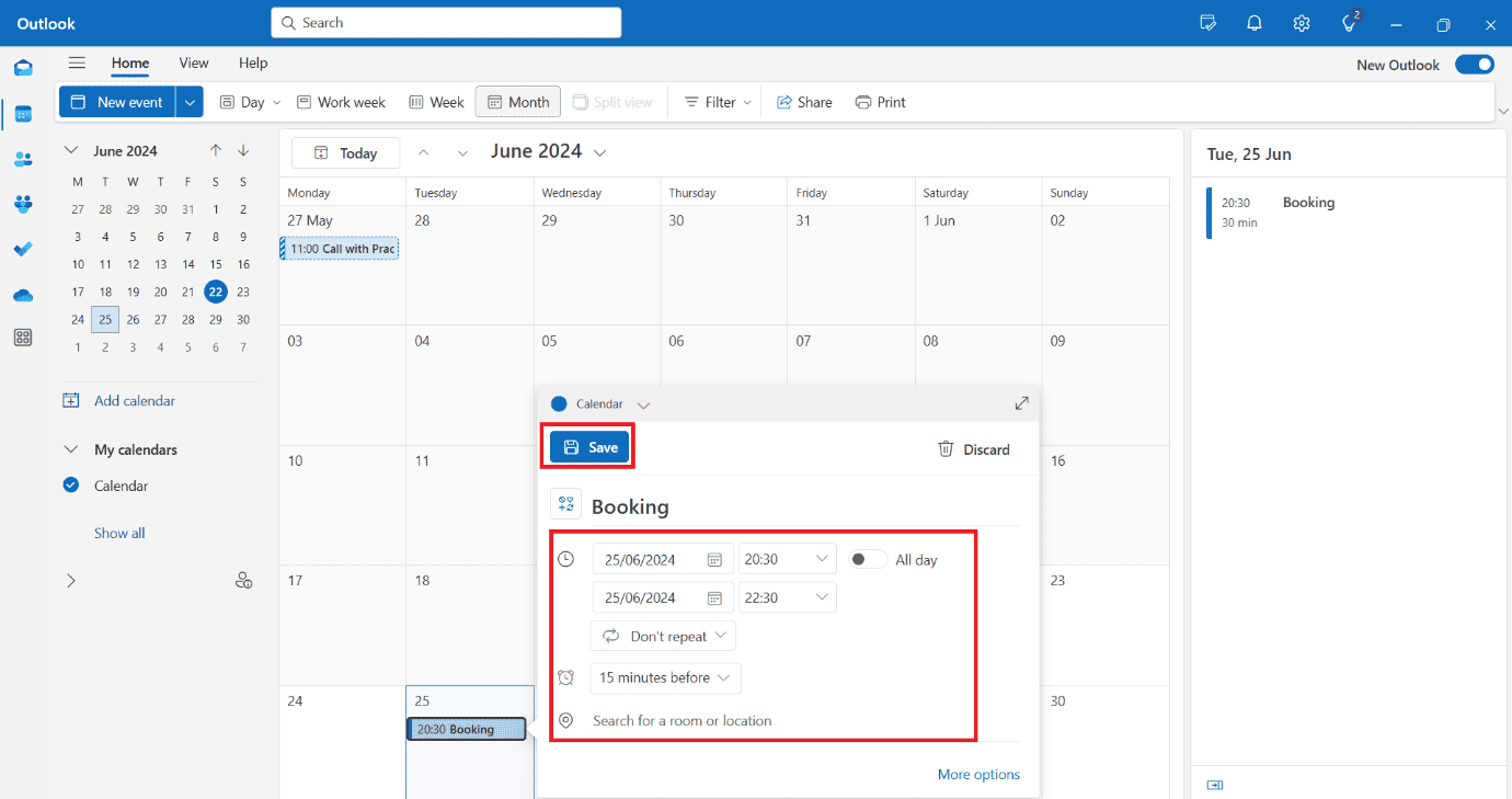 click on Save | How to Delete Microsoft Bookings Calendar