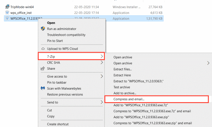 Sending Files By Splitting Archives