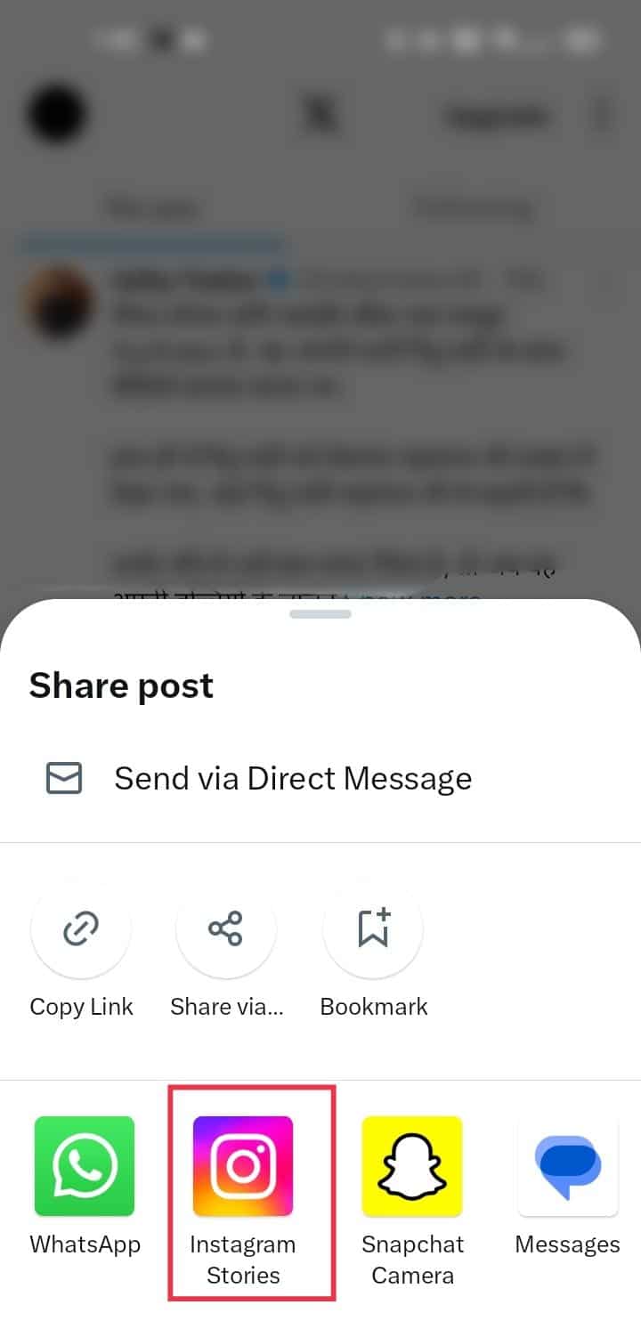 tap on Instagram Stories | How to Share Tweets to Instagram Story